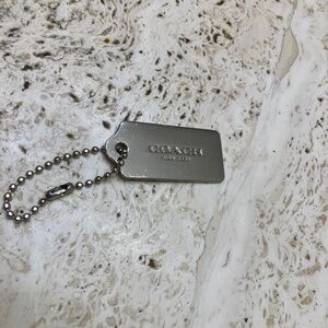 Coach Metal Hang Tag With Chain